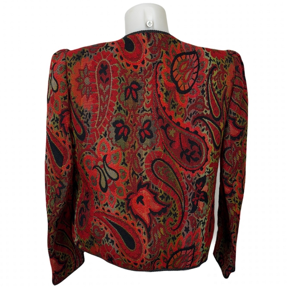 Vintage Mr. Jax Elegant Tapestry Paisley Women's Blazer - Picture 3 of 5